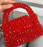 The Mini Garnet beaded handbag