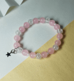 Pink Crackle Star Bracelet