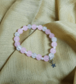 Pink Crackle Star Bracelet