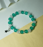 Emerald Crackle Star Bracelet