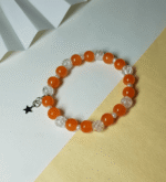 Amber Glow Crackle Star Bracelet